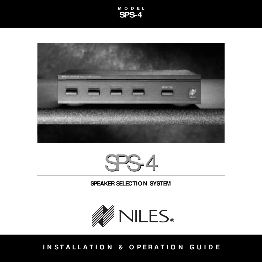 Niles Audio HDL-4, SPS-4, or SPS-6 specifications WMVC100WMVC100E 