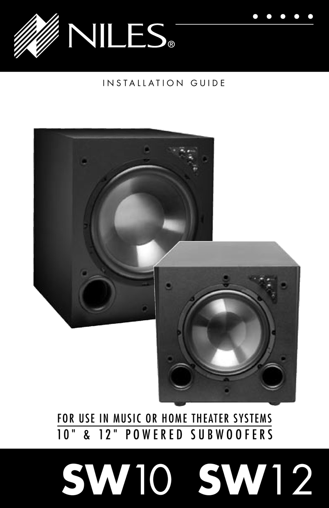 Niles Audio manual SW10 SW12 