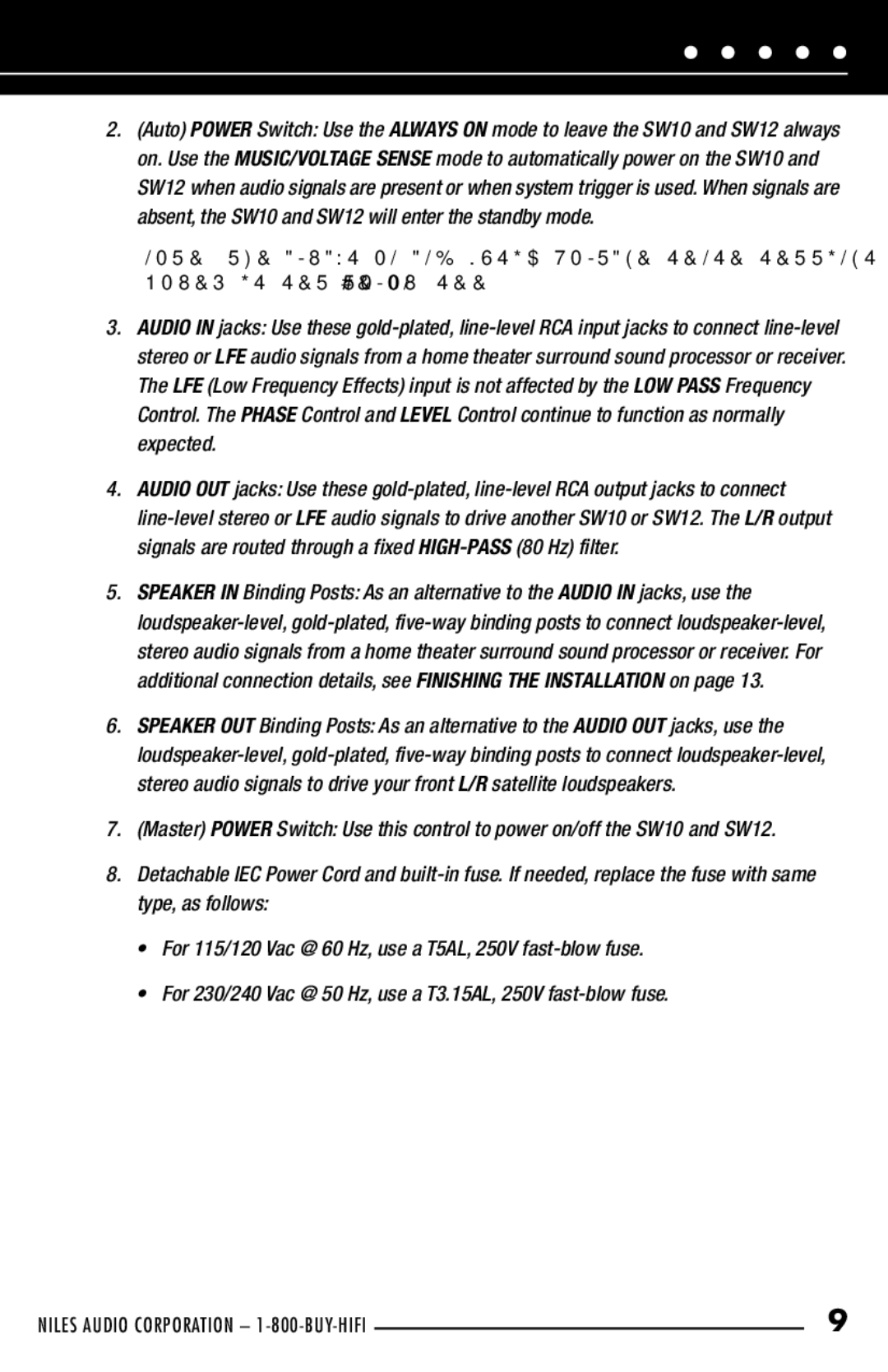 Niles Audio SW10, SW12 manual Niles Audio Corporation 1-800-BUY-HIFI 