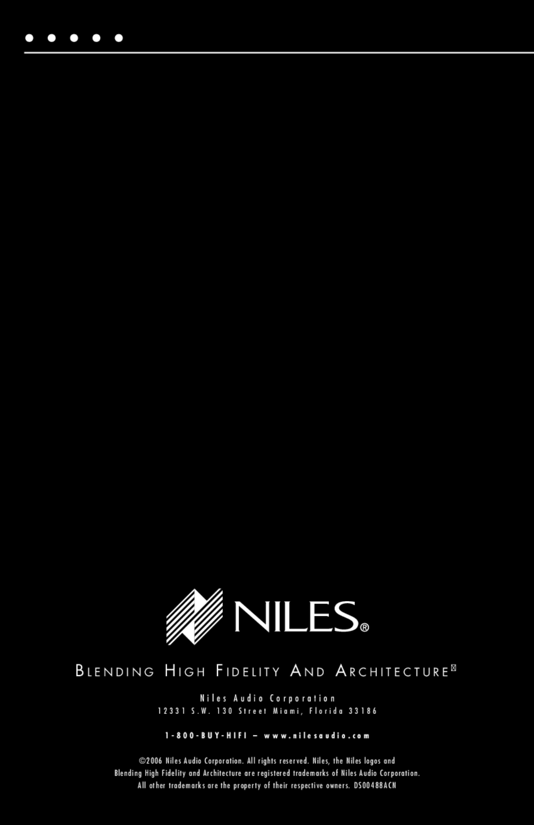 Niles Audio SW12, SW10 manual L e s a u d i o C o r p o r a t i o n 