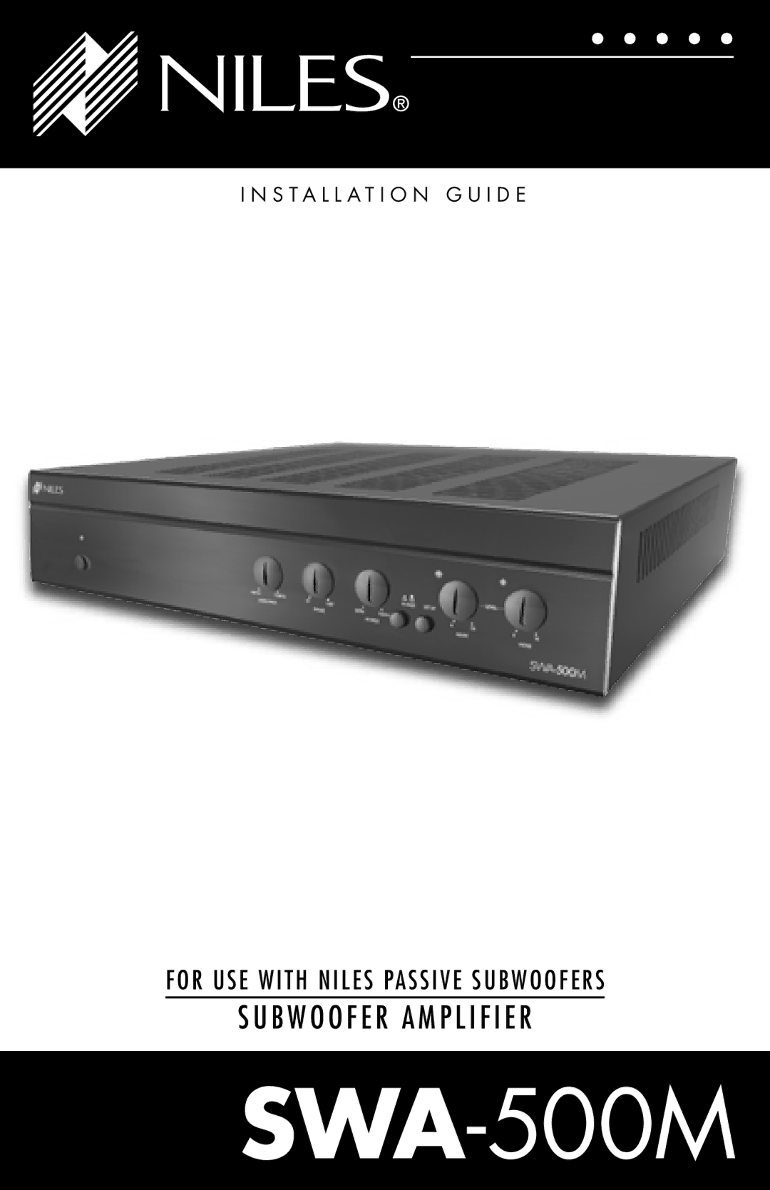 Niles Audio SWA-500M manual 