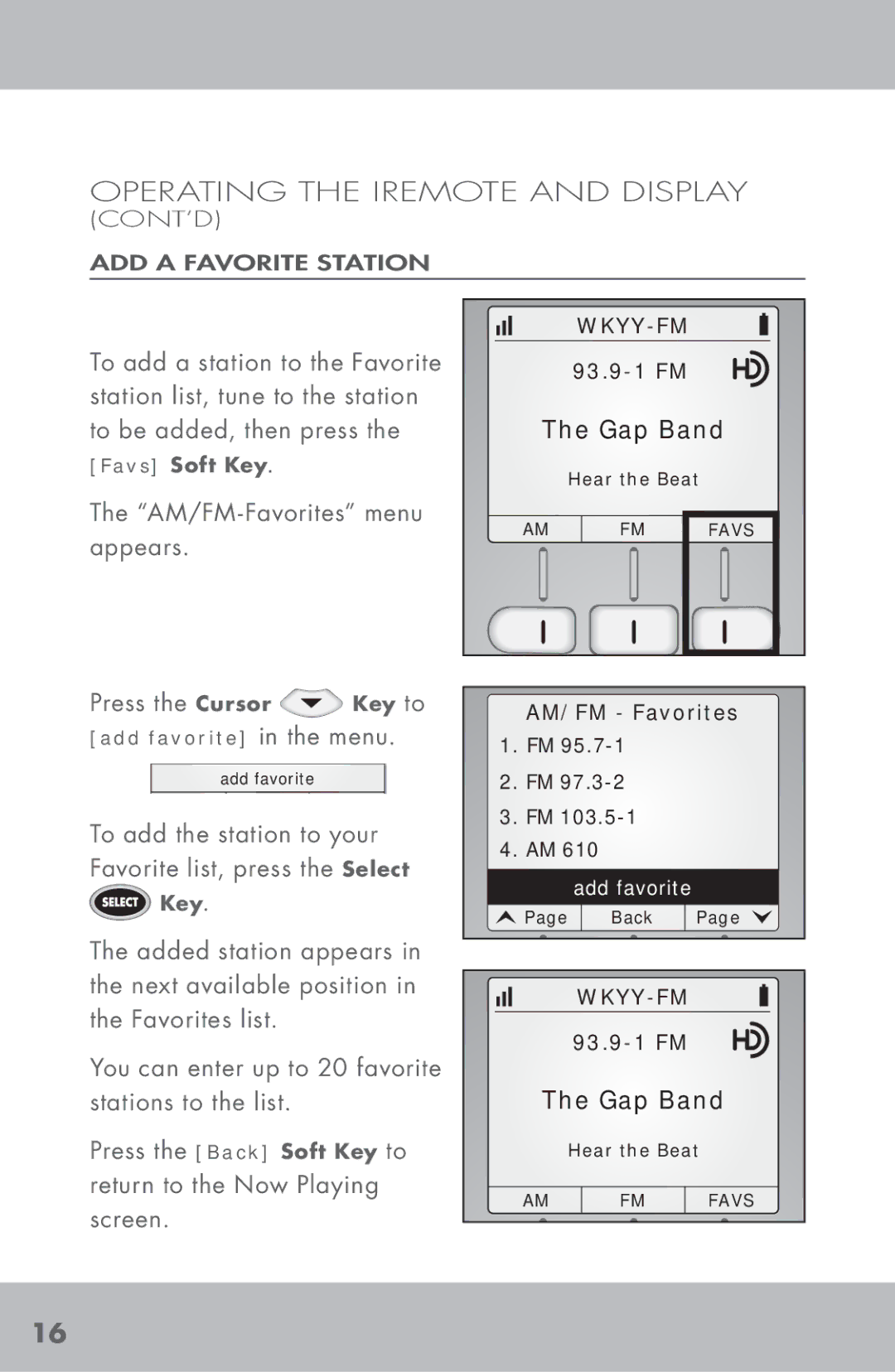 Niles Audio TM-HD/R manual Gap Band 