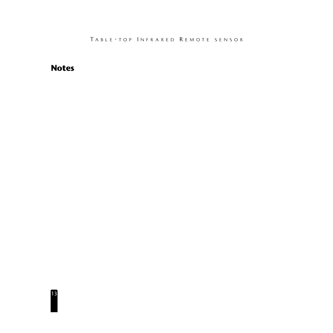 Niles Audio TS100 manual B L E T O P I N F R a R E D R E M O T E S E N S O R 