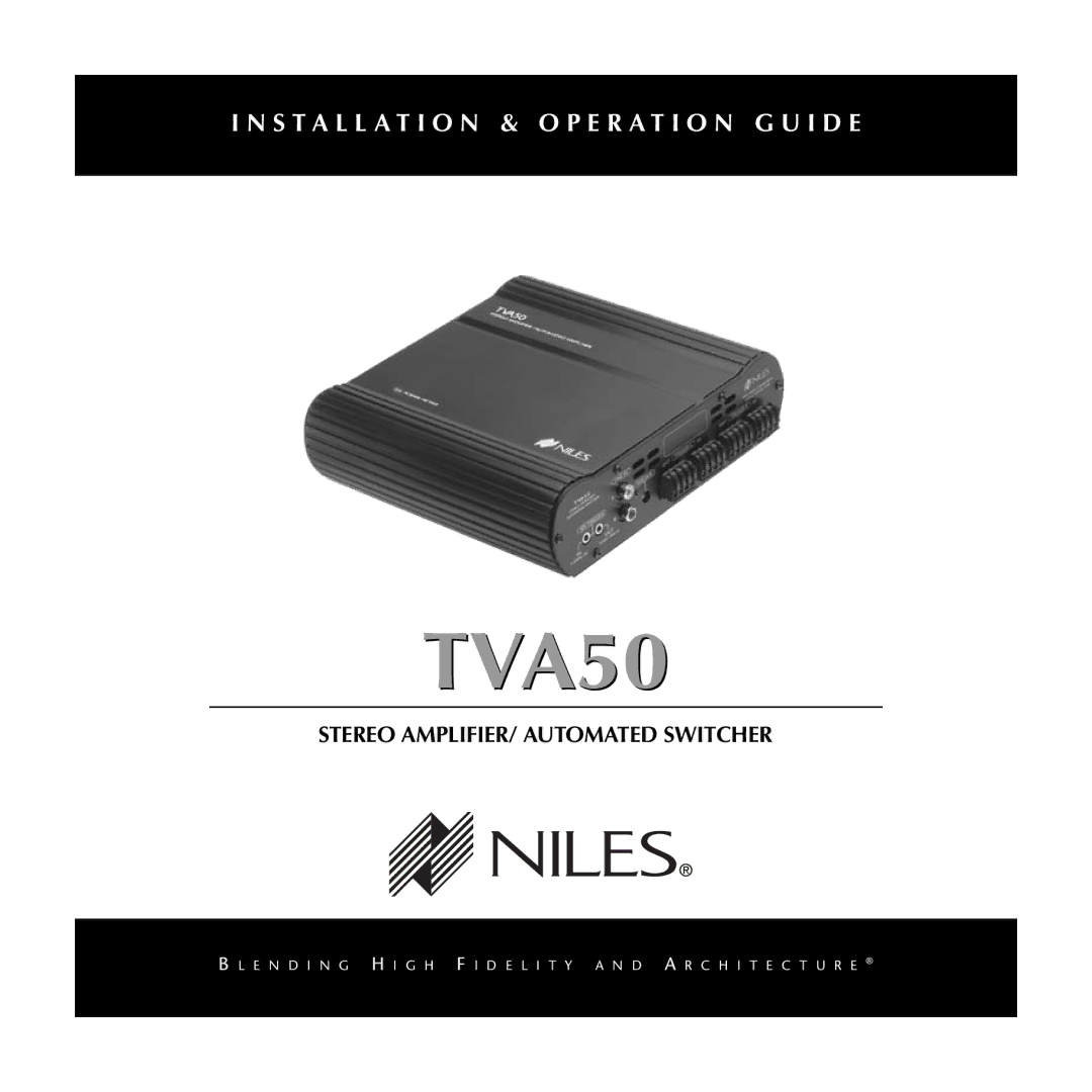 Niles Audio TVA50 manual 