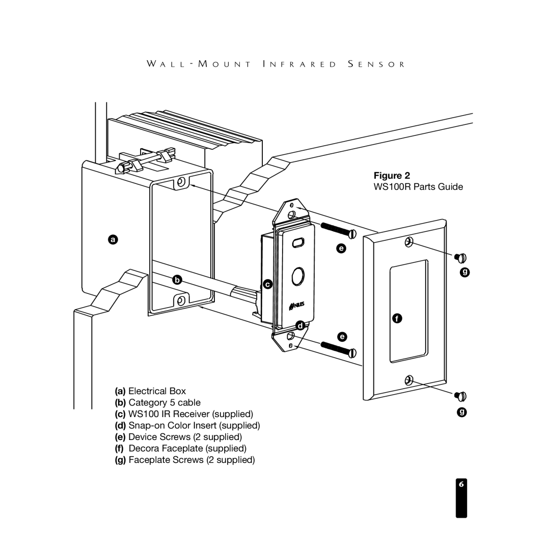 Niles Audio WS100R manual L L M O U N T I N F R a R E D S E N S O R 