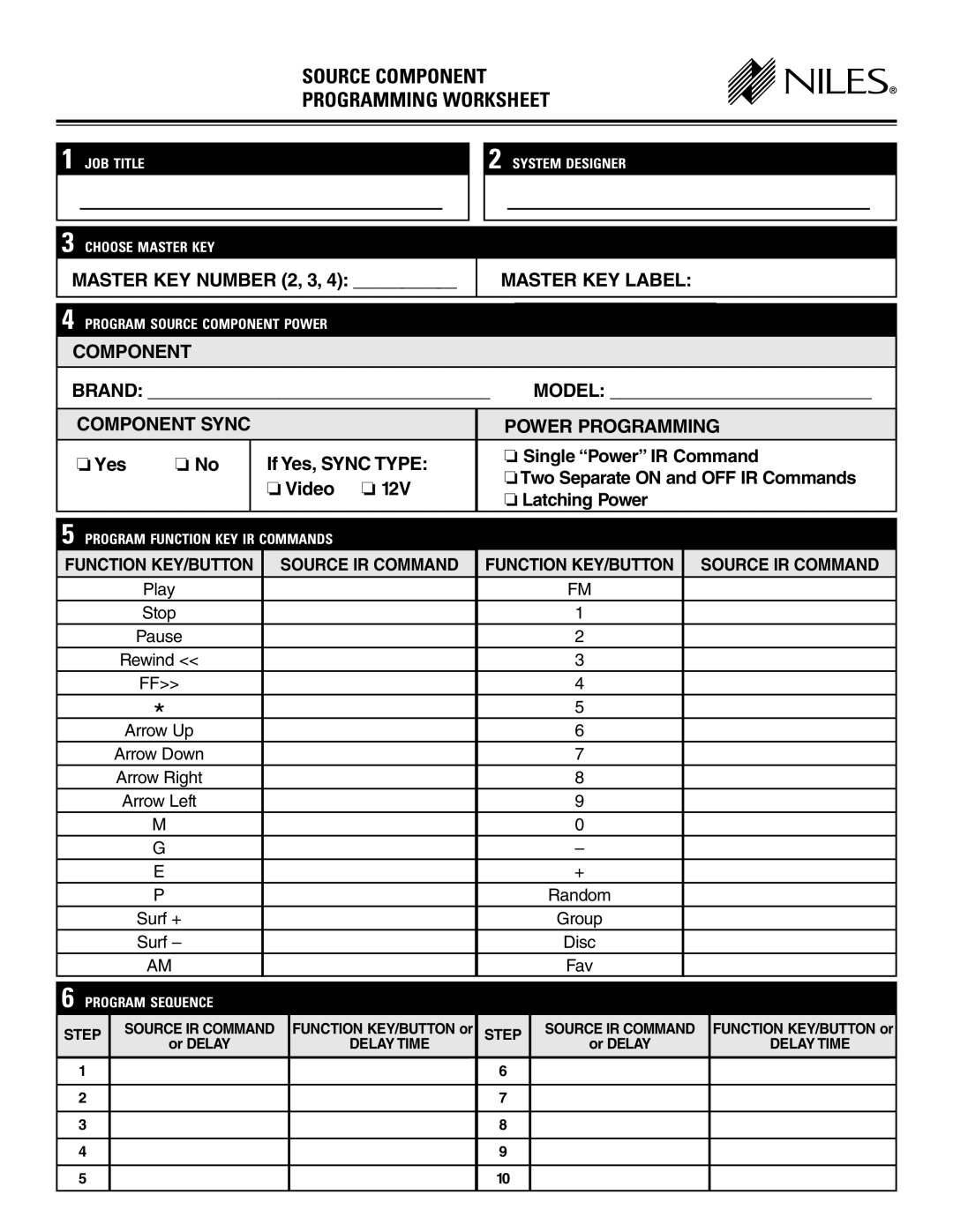 Niles Audio ZR-4630s manual Master KEY Label 