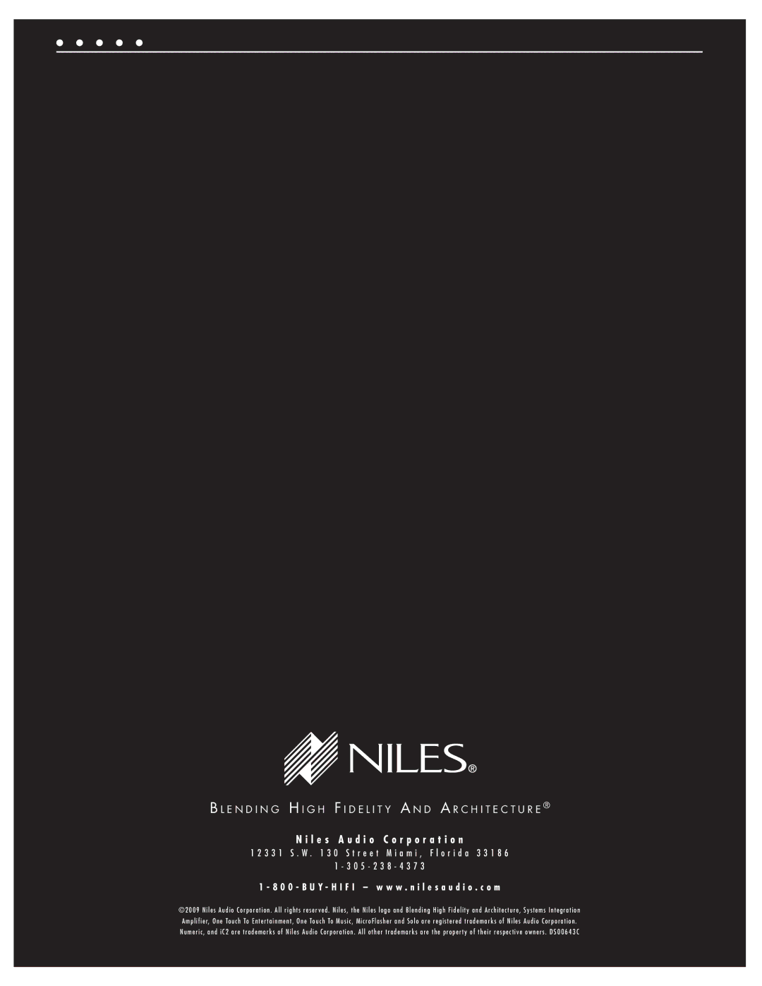 Niles Audio ZR-6 manual L e s a u d i o C o r p o r a t i o n 