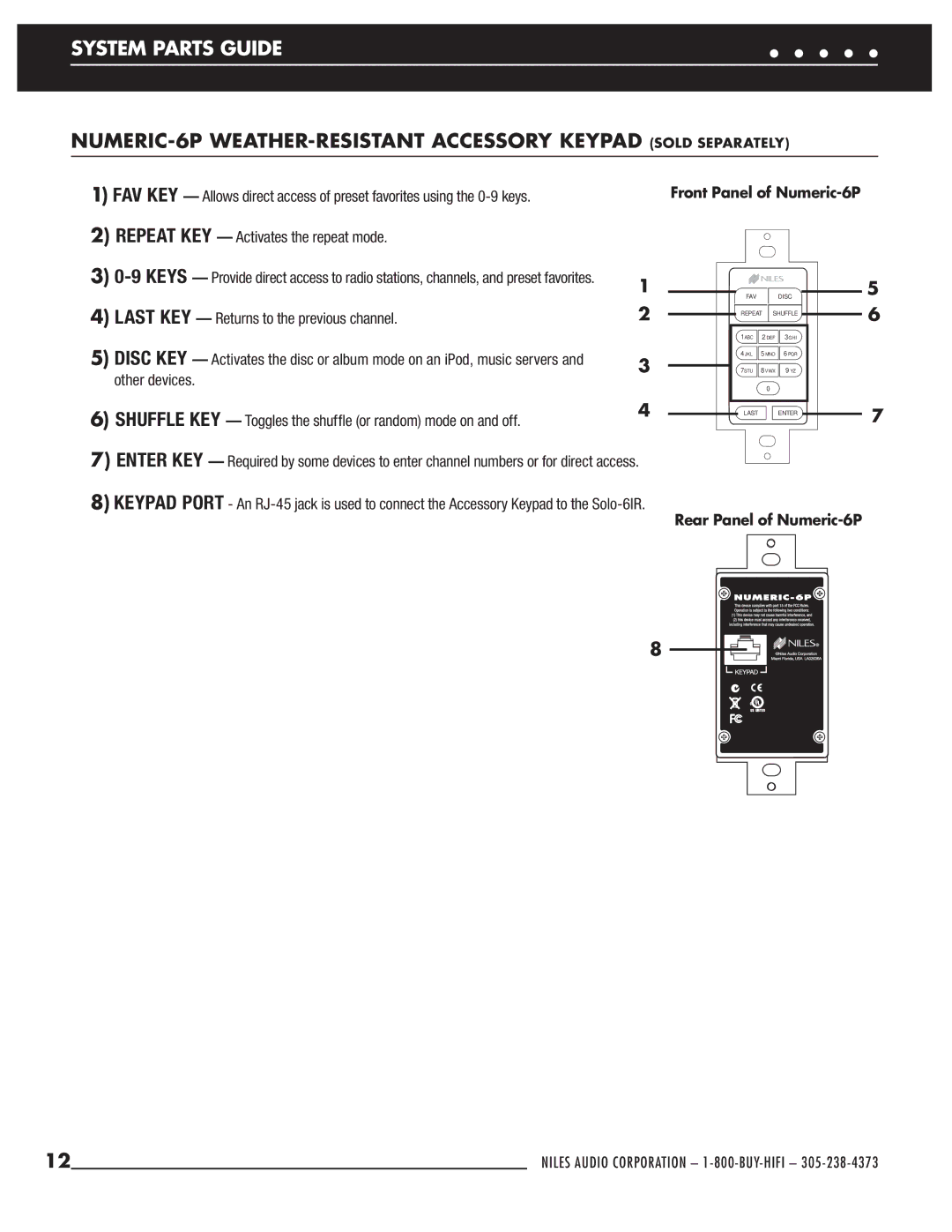 Niles Audio ZR-6 manual Last KEY Returns to the previous channel 