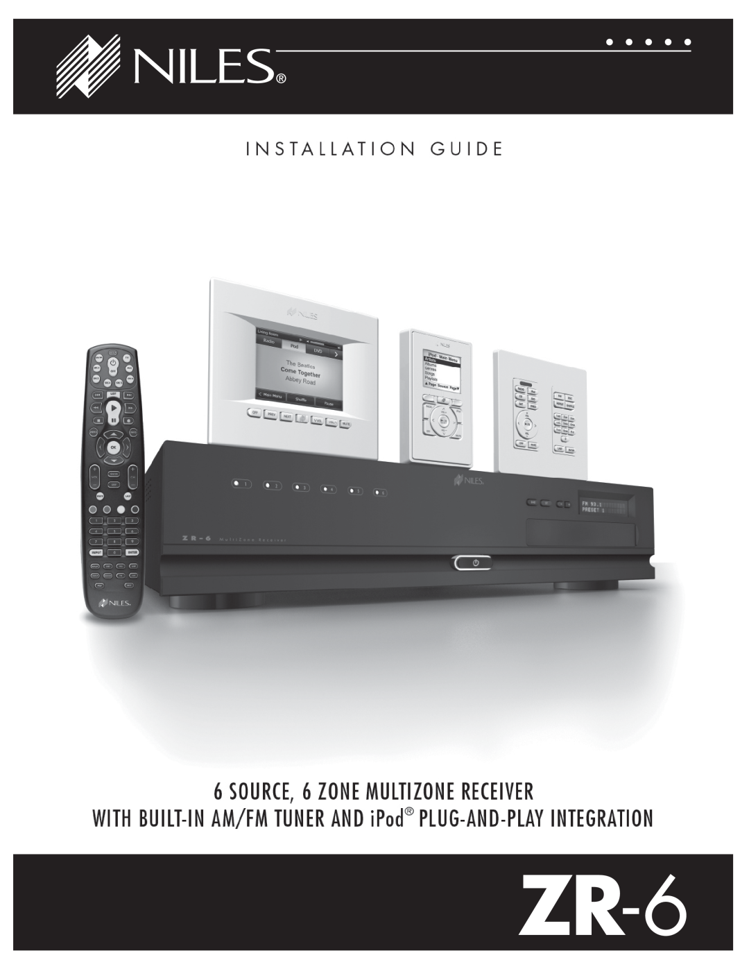 Niles Audio manual Specifications Sheet, Key Features, Simply Perfect, ZR-6 6 SOURCE, 6 ZONE AUDIO MULTIZONE RECEIVER 