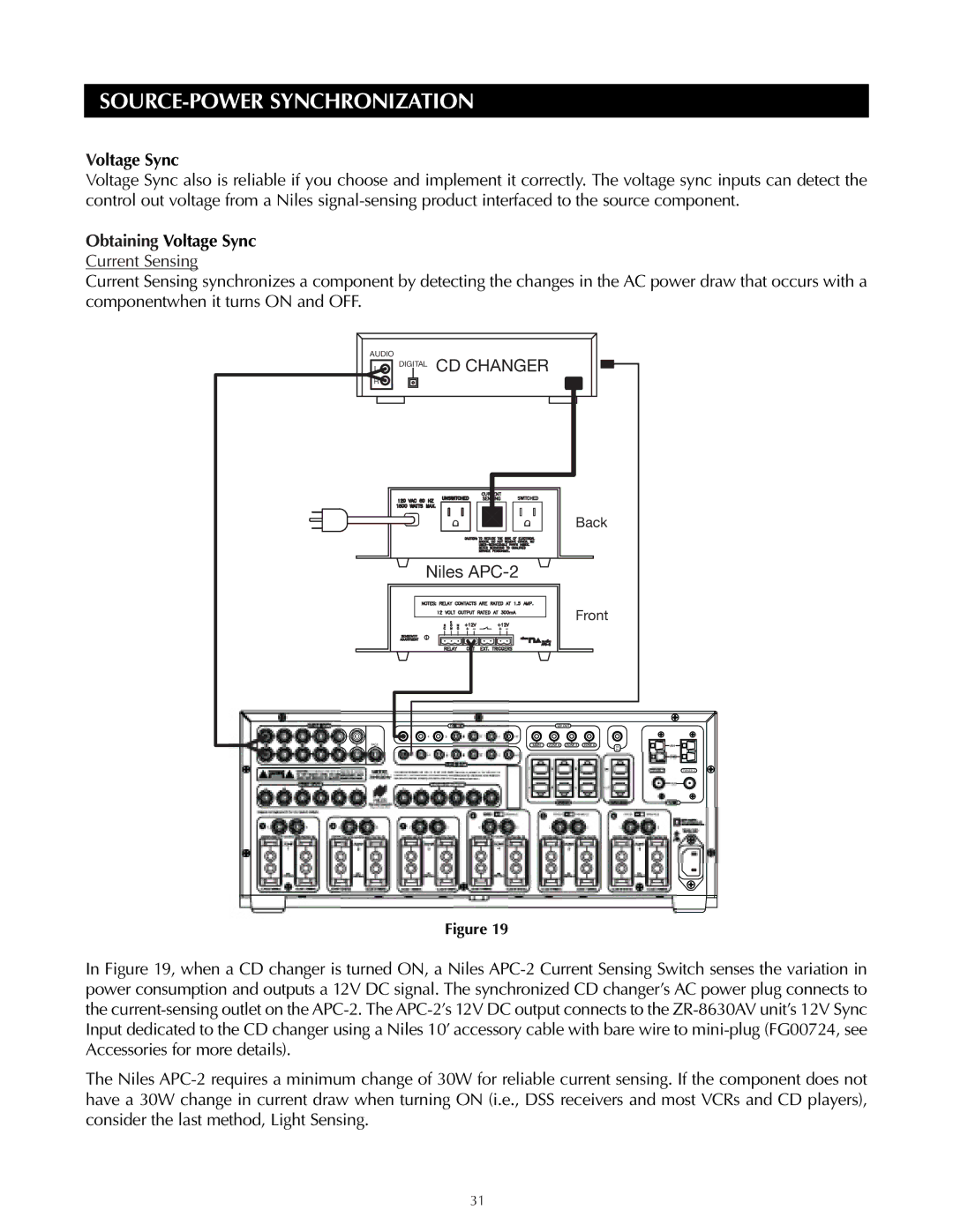 Niles Audio ZR-8630AVZR-8630AV manual Obtaining Voltage Sync 