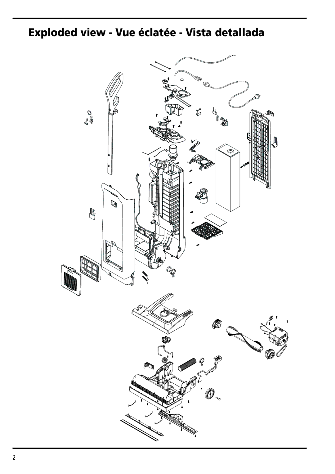 Nilfisk-Advance America 12H manual Exploded view Vue éclatée Vista detallada 