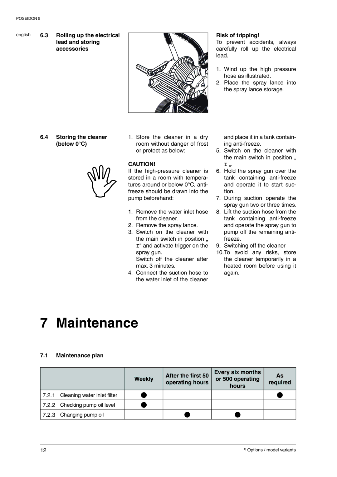 Nilfisk-Advance America 5 manual Maintenance 