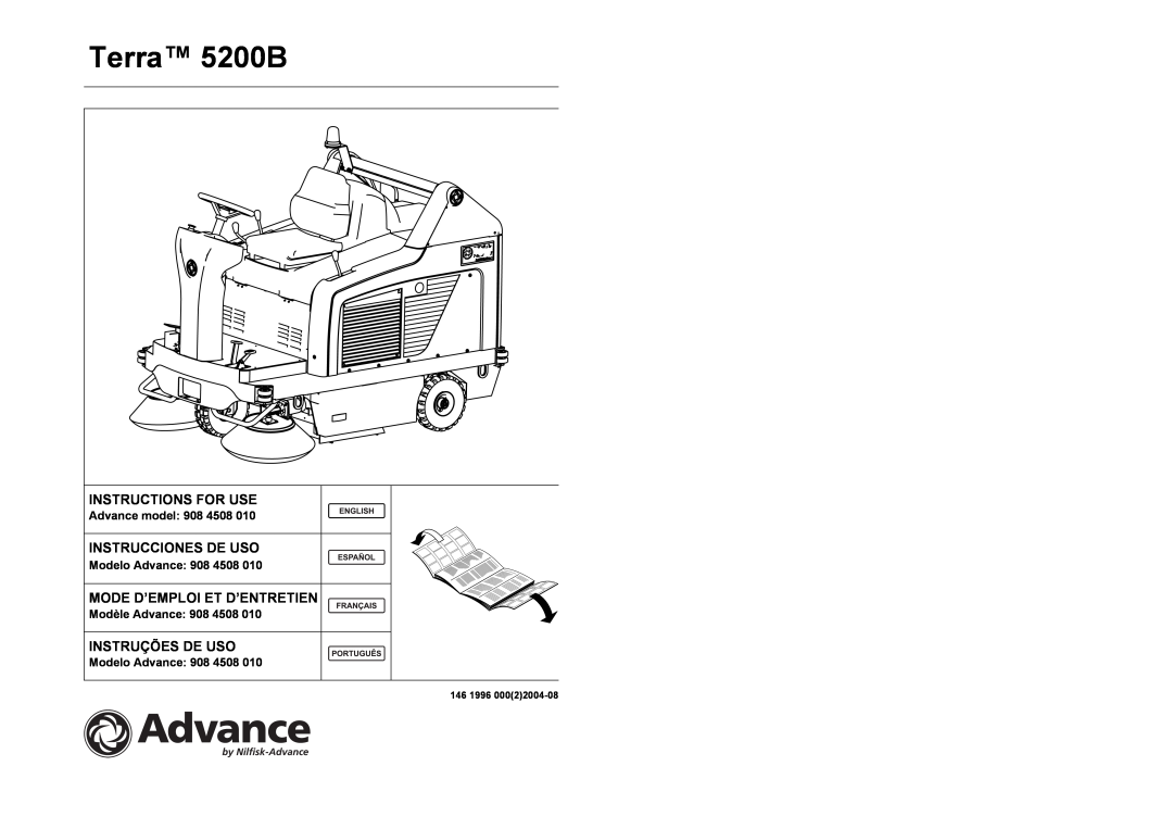 Nilfisk-Advance America 5200B manual Instructions For Use, Instrucciones De Uso, Mode D’Emploi Et D’Entretien, 146 