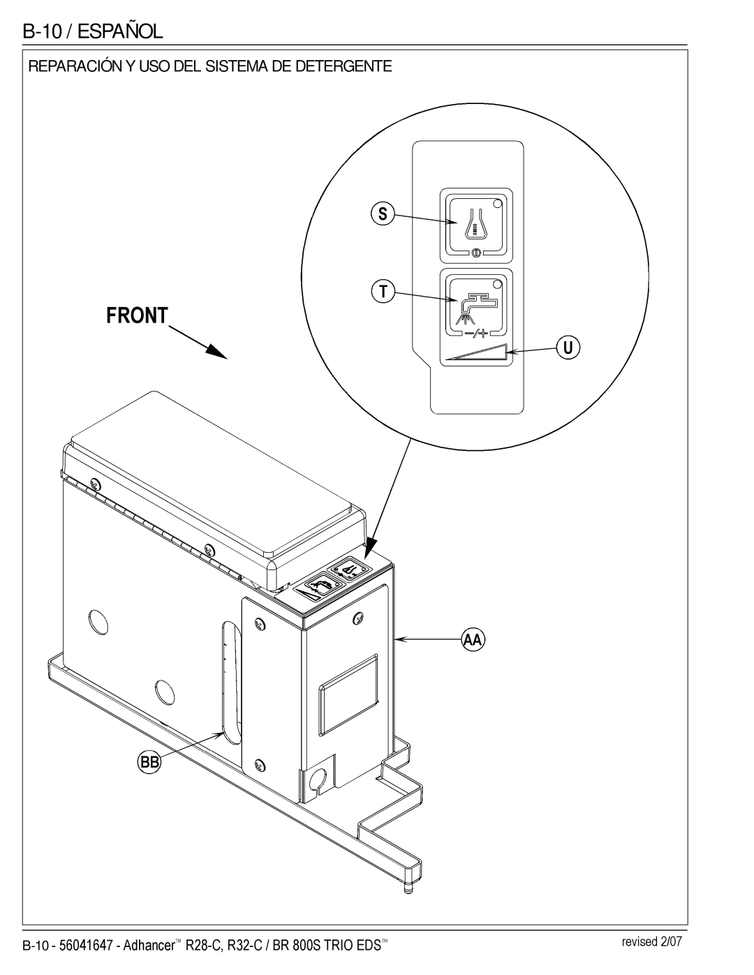 Nilfisk-Advance America 56316026 (R32-C), 56316025 (R32-C) manual 10 / Español 