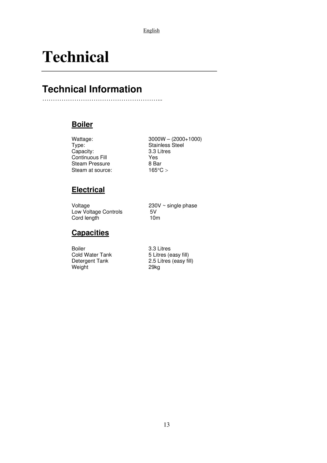 Nilfisk-Advance America GR 8000 manual Technical Information 