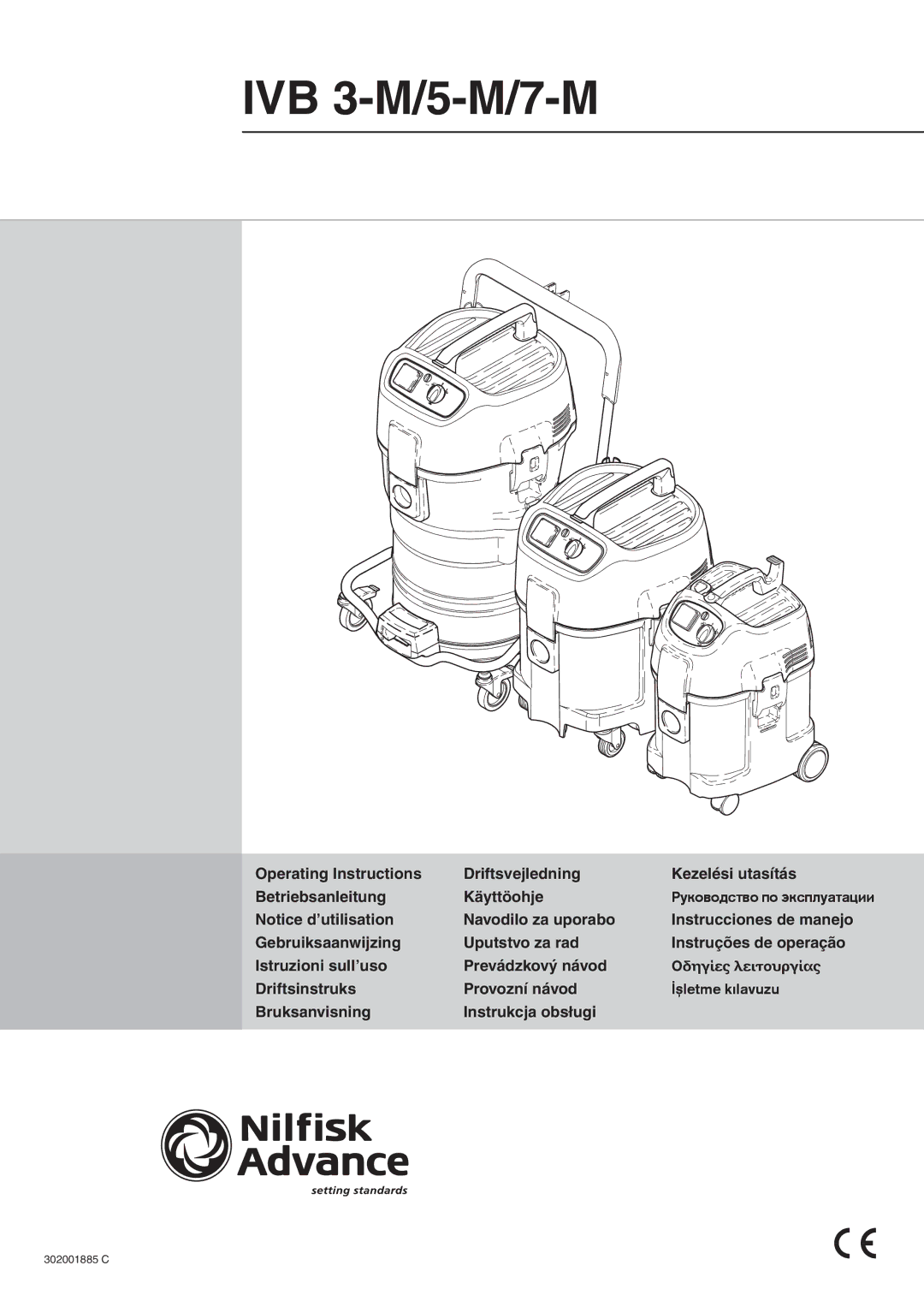 Nilfisk-Advance America IVB 7-M, IVB 5-M manual IVB 3-M/5-M/7-M 