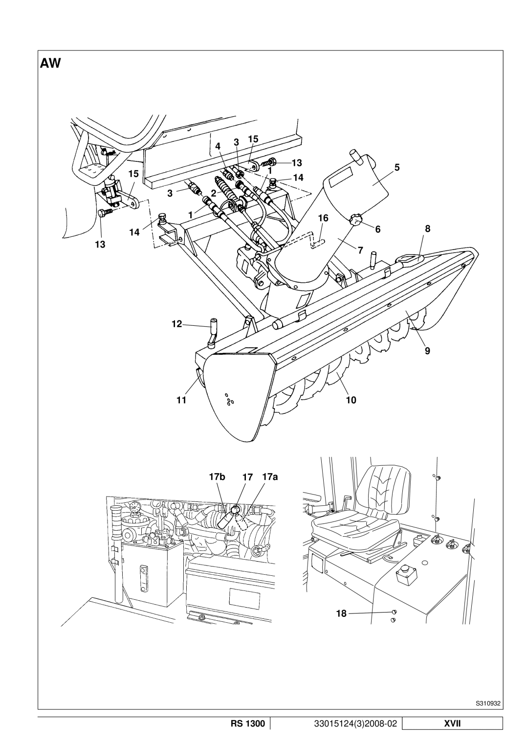 Nilfisk-Advance America RS 1300 manual 17b 17a 