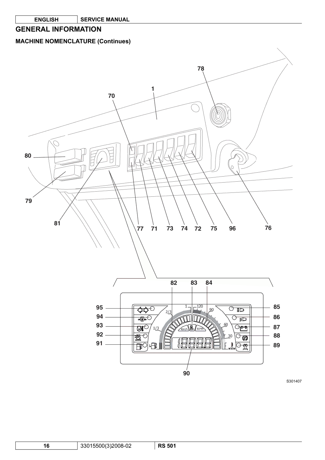 Nilfisk-Advance America RS 501 service manual S301407 