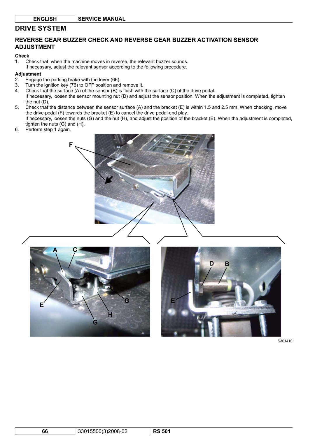 Nilfisk-Advance America RS 501 service manual S301410 