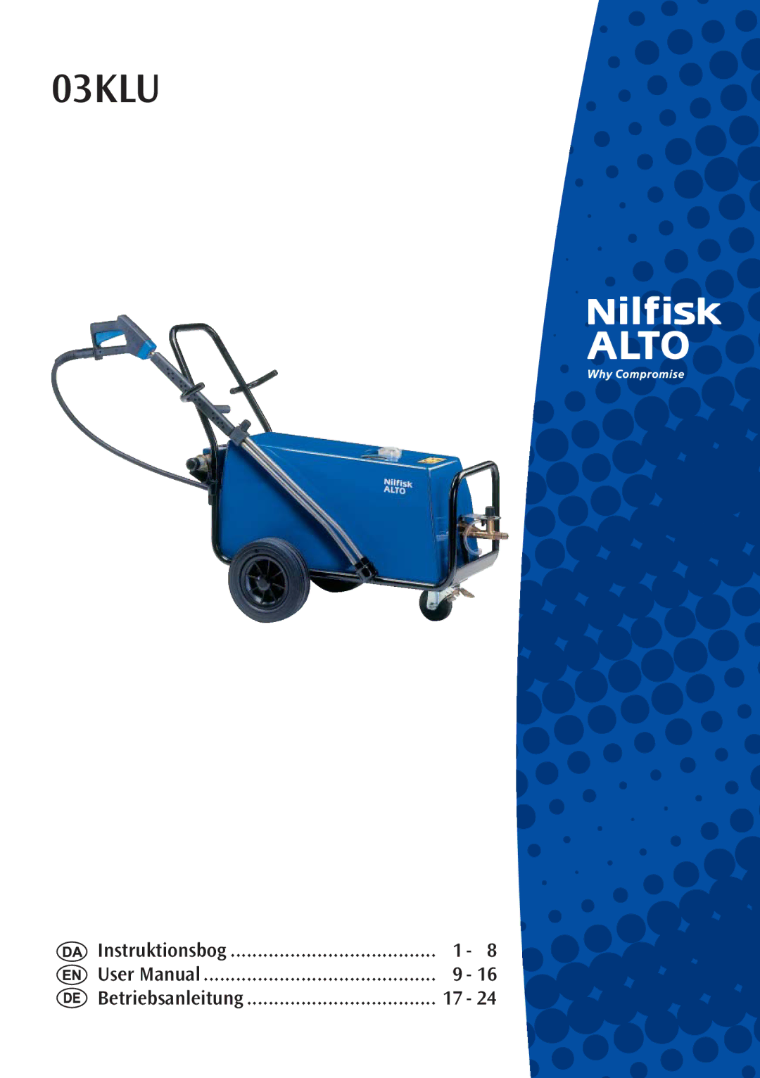 Nilfisk-ALTO 03KLU user manual 