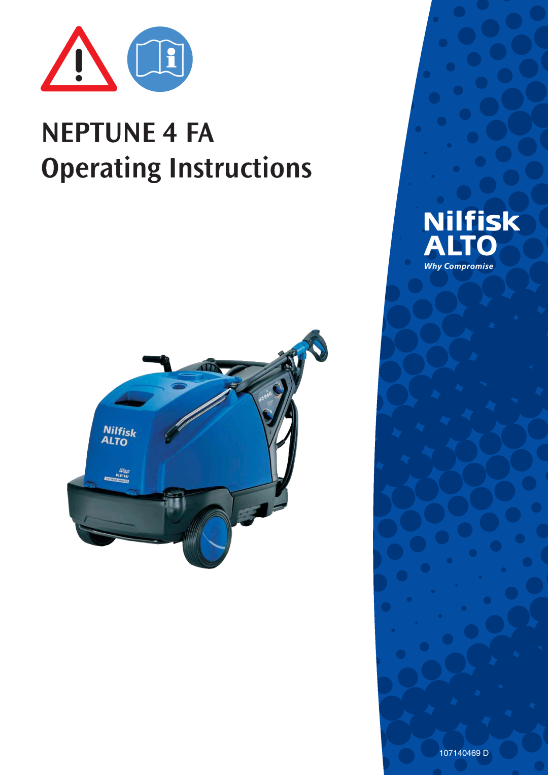 Nilfisk-ALTO 107140469 D manual NEPTUNE 4 FA Operating Instructions 