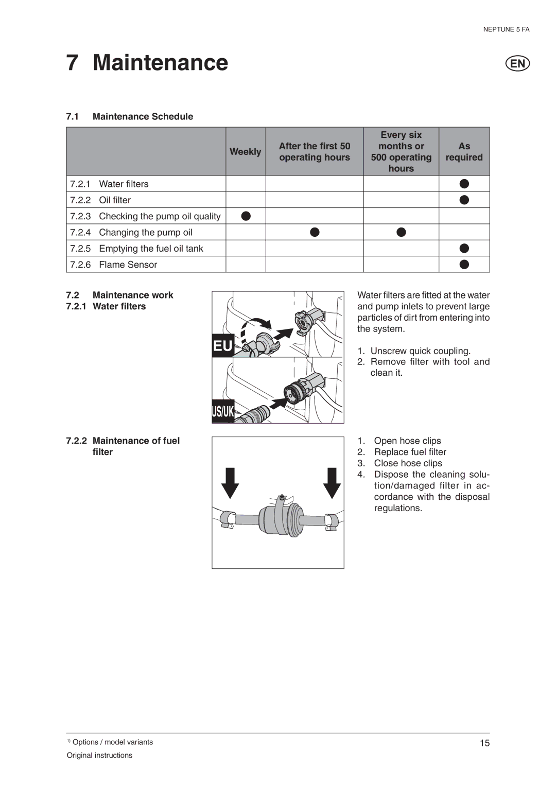 Nilfisk-ALTO 107400337 C operating instructions Maintenance 