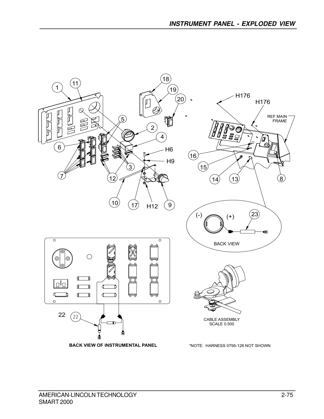 Nilfisk-ALTO 2000 manual Instrument Panel Exploded View 