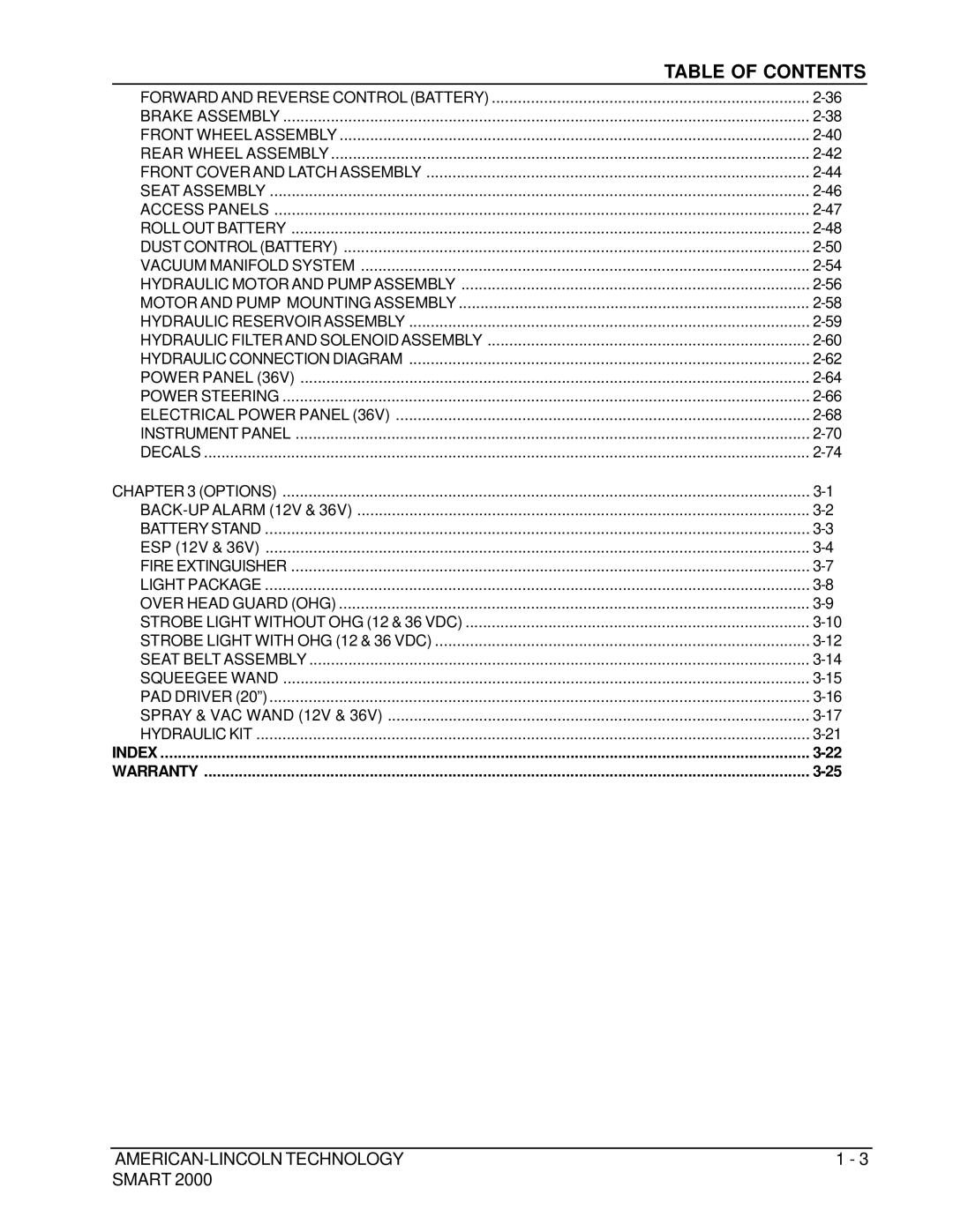 Nilfisk-ALTO 2000 manual Forward and Reverse Control Battery 