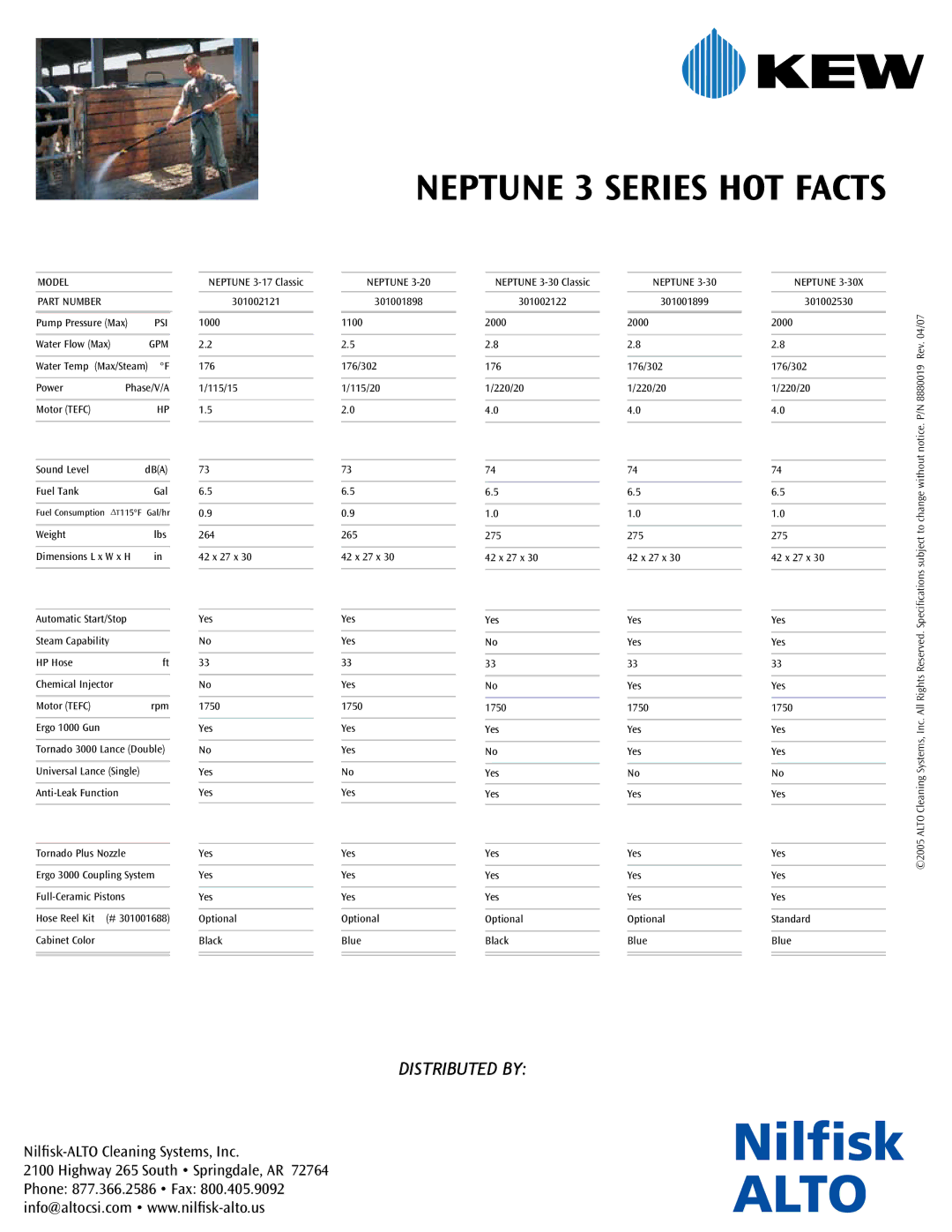 Nilfisk-ALTO manual Neptune 3 Series HOT Facts 