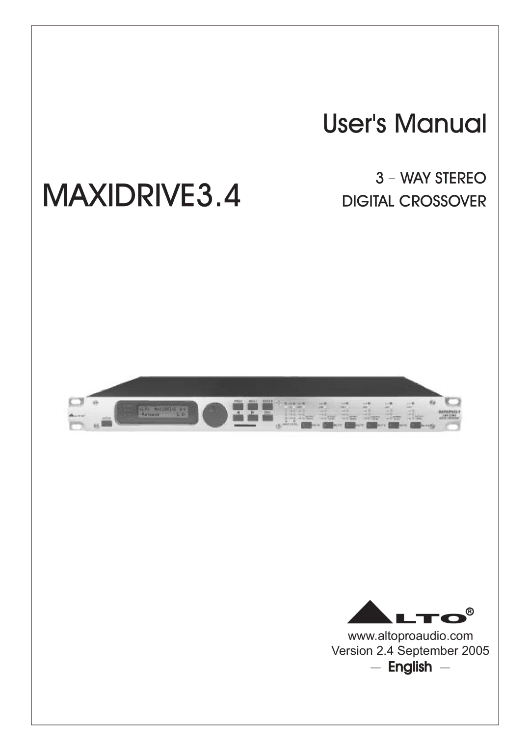 Nilfisk-ALTO user manual MAXIDRIVE3.4 