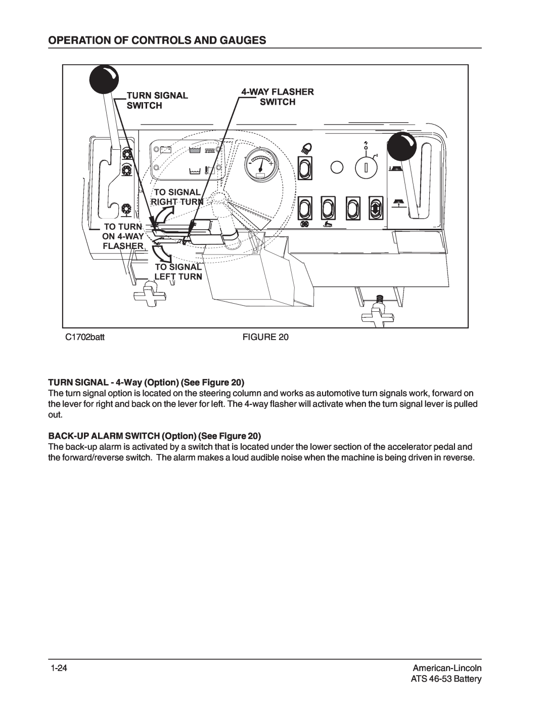 Nilfisk-ALTO 46/53 manual Turn Signal, Wayflasher, Switch, Right Turn, To Turn, Flasher, Left Turn, C1702batt 
