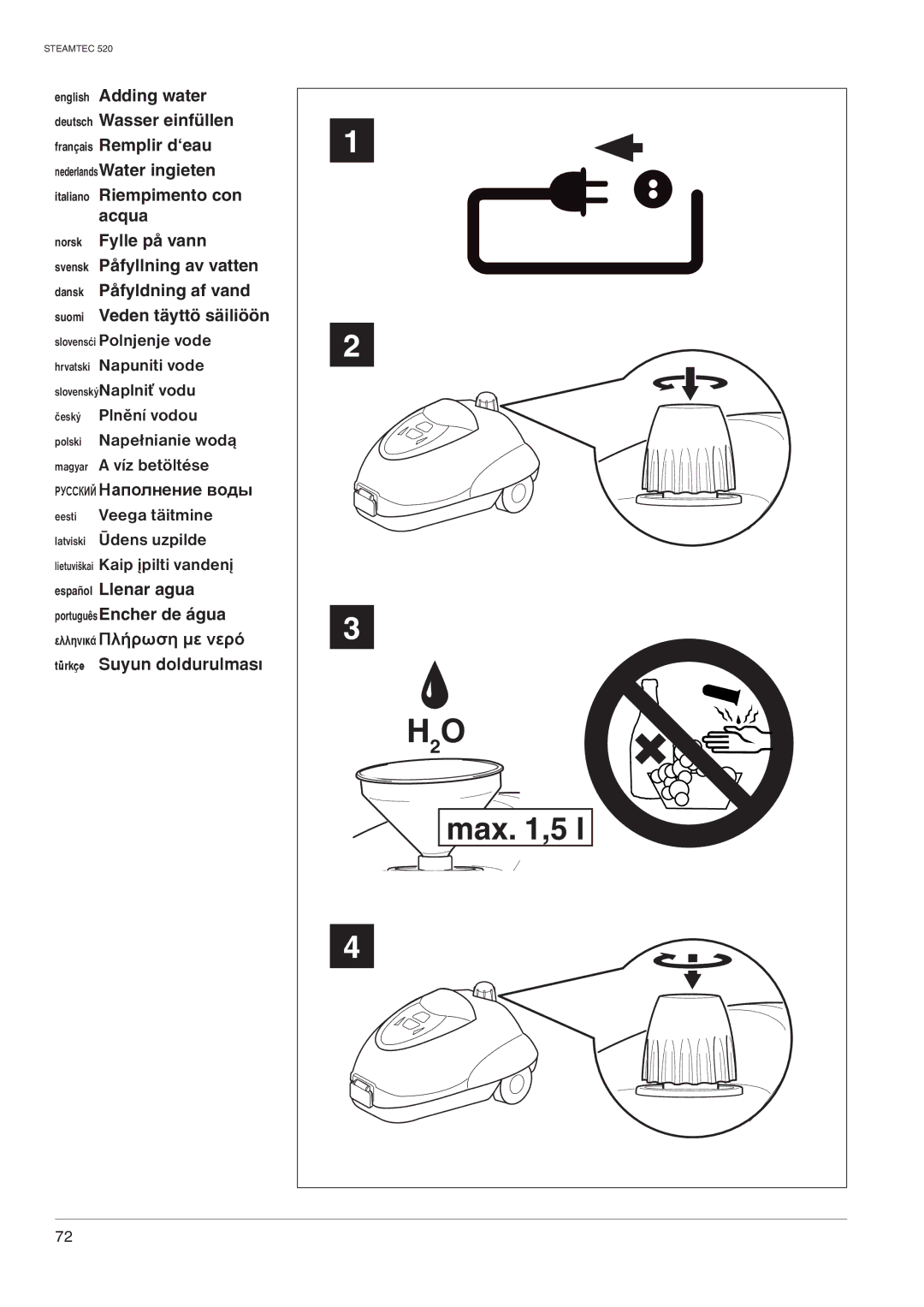 Nilfisk-ALTO 520 manual H2O 