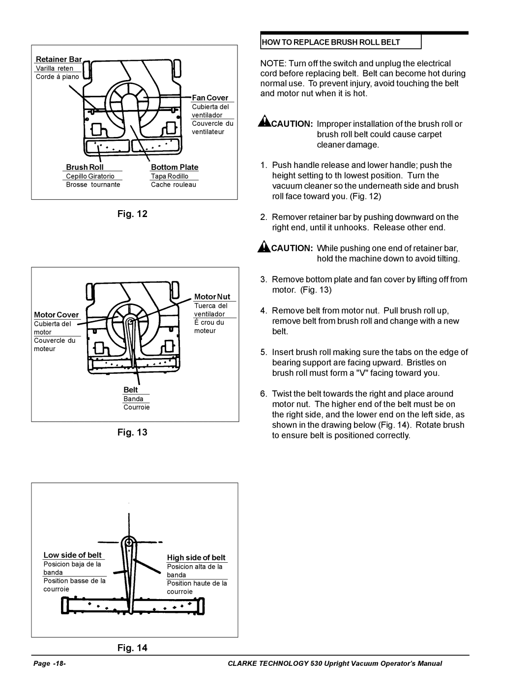 Nilfisk-ALTO 530cc manual HOW to Replace Brush Roll Belt 