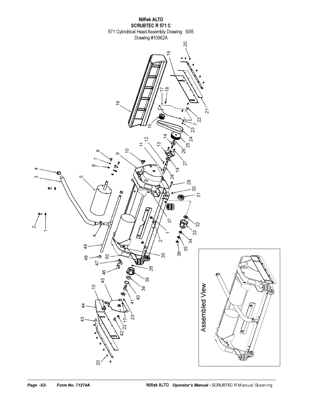 Nilfisk-ALTO 586, 571 manual AssembledView 