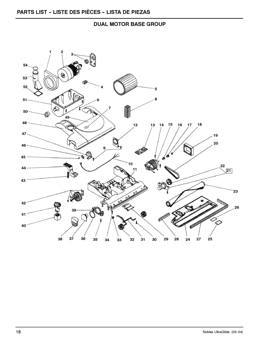 Nilfisk-ALTO 614307, 614219, 614222, 614221, 614220 manual Nobles UltraGlide 