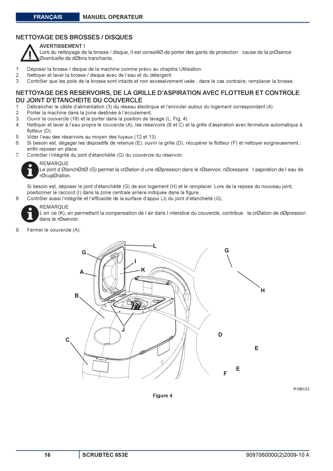 Nilfisk-ALTO 653E manuel dutilisation Nettoyage DES Brosses / Disques 