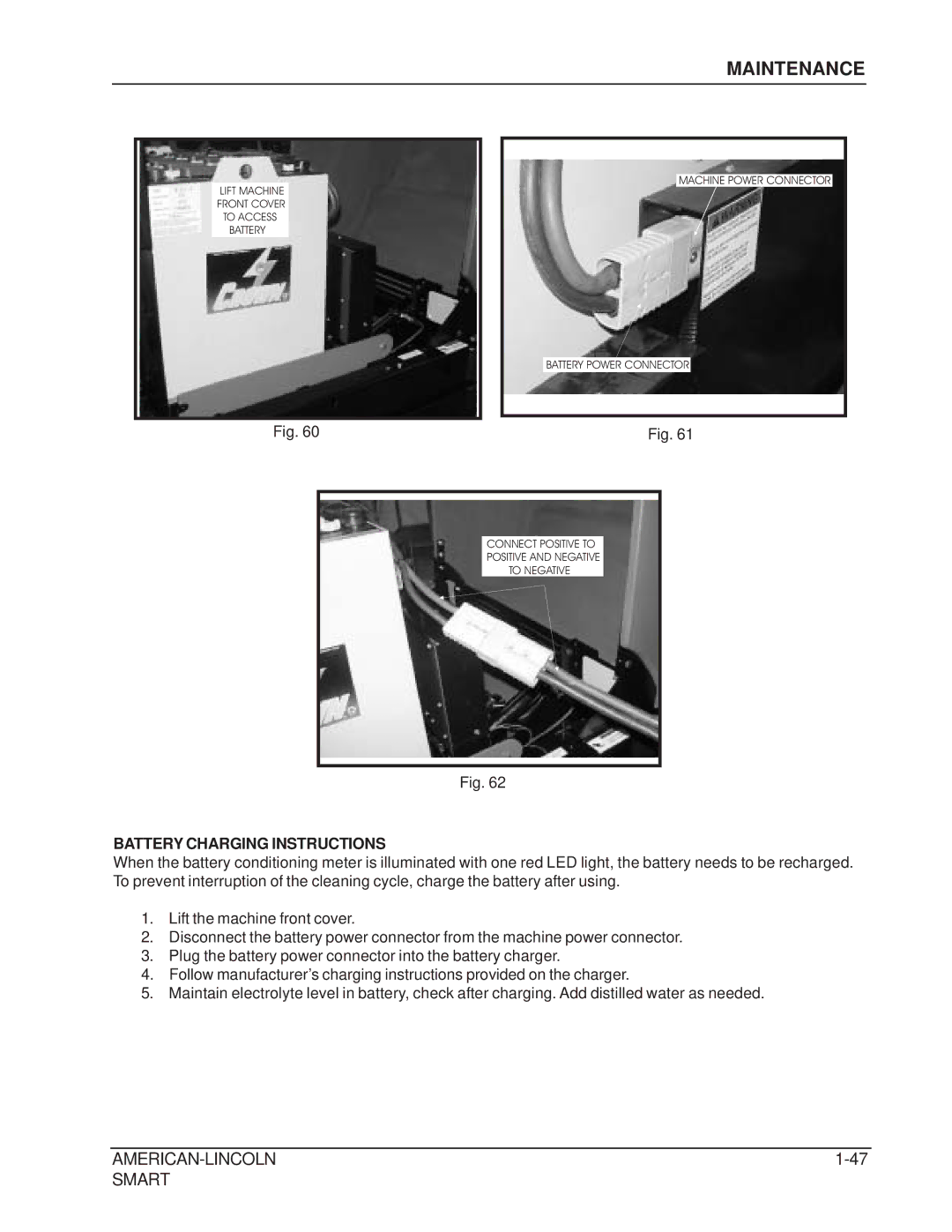 Nilfisk-ALTO 692003 manual Battery Charging Instructions 