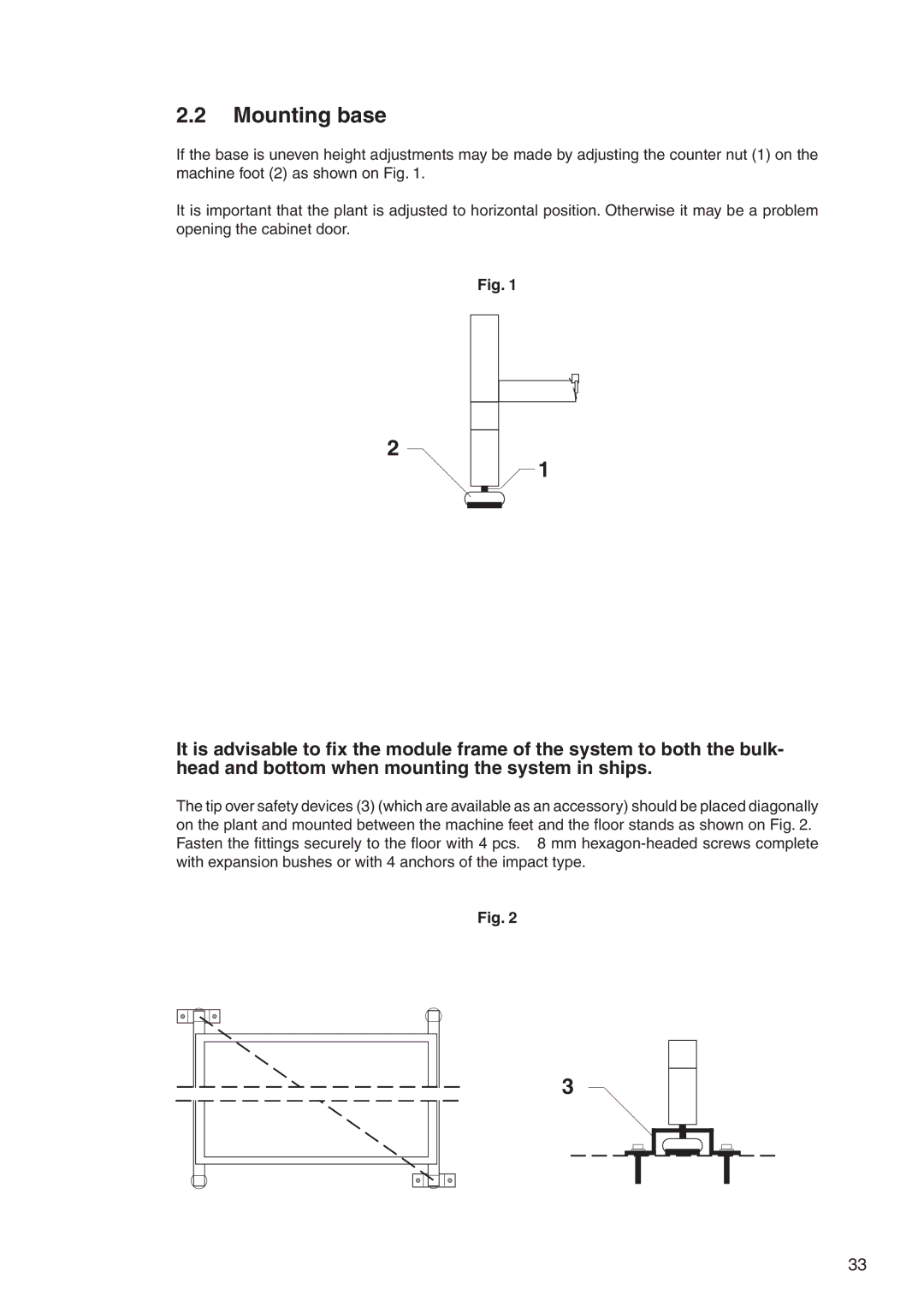 Nilfisk-ALTO 7309021 user manual Mounting base 