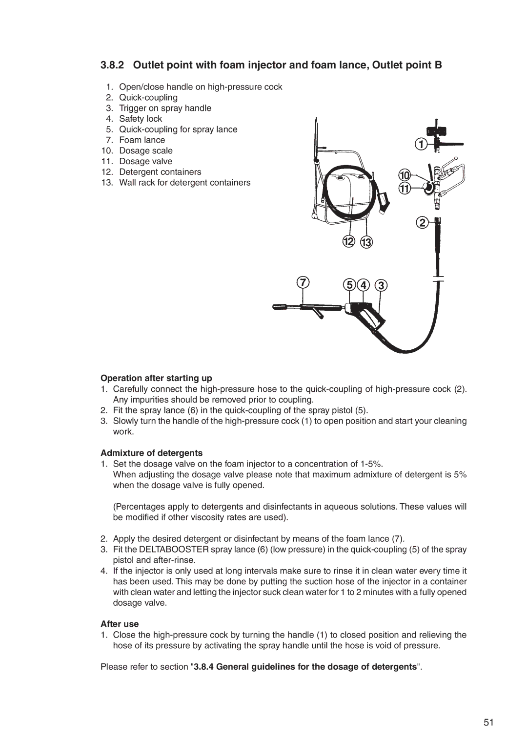 Nilfisk-ALTO 7309021 user manual Admixture of detergents, After use 