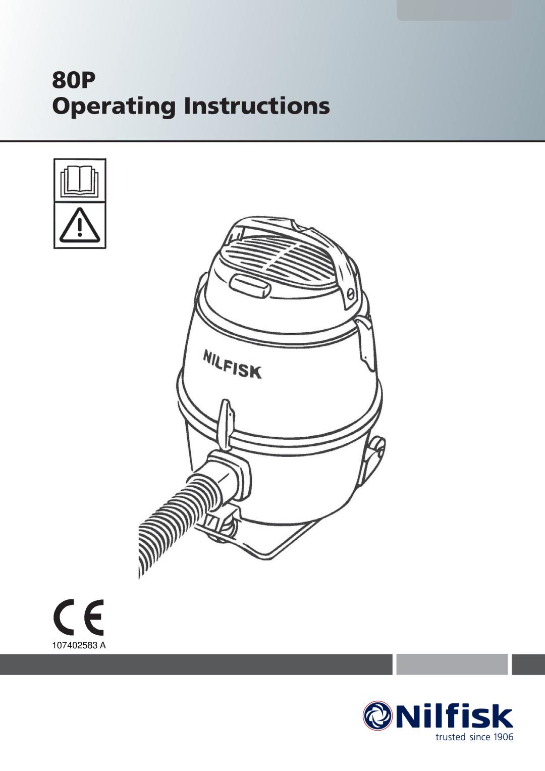 Nilfisk-ALTO operating instructions 80P Operating Instructions 