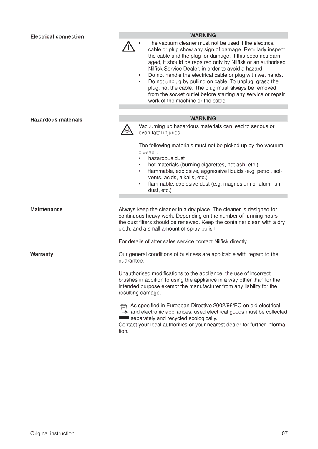 Nilfisk-ALTO 80P operating instructions 