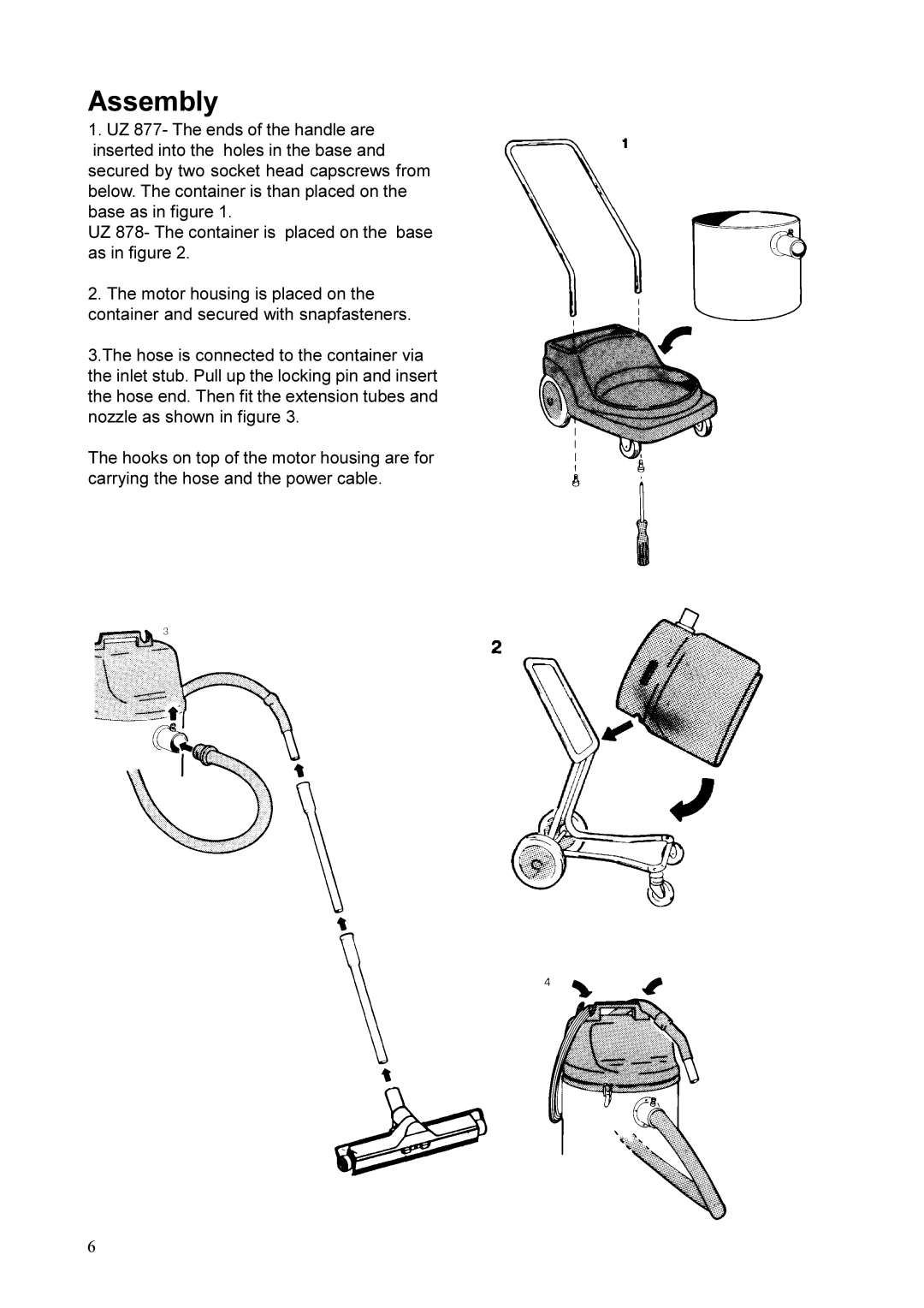 Nilfisk-ALTO 878B, UZ 878 manual Assembly 