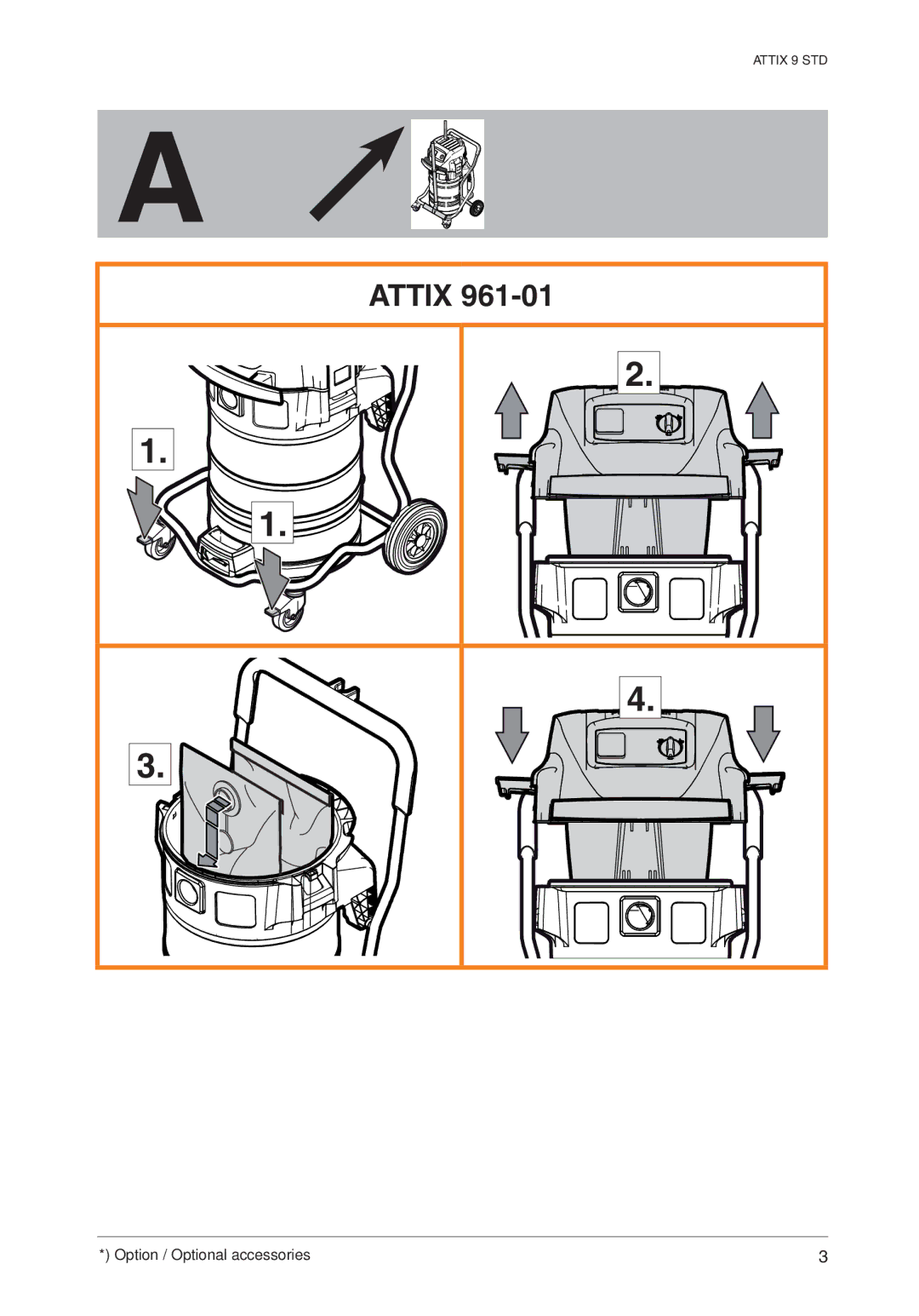 Nilfisk-ALTO ATTIX 961-01 quick start Attix 