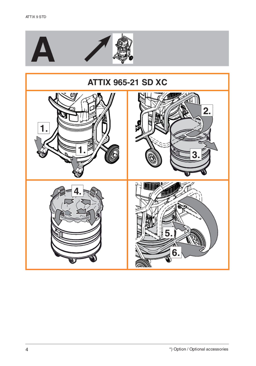 Nilfisk-ALTO ATTIX 961-01 quick start Attix 965-21 SD XC 