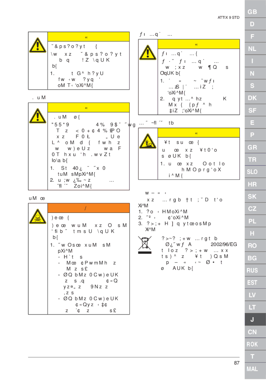 Nilfisk-ALTO ATTIX 961-01 quick start 液体を吸い取る, Attix 965-21 SD XC：構造上の理 