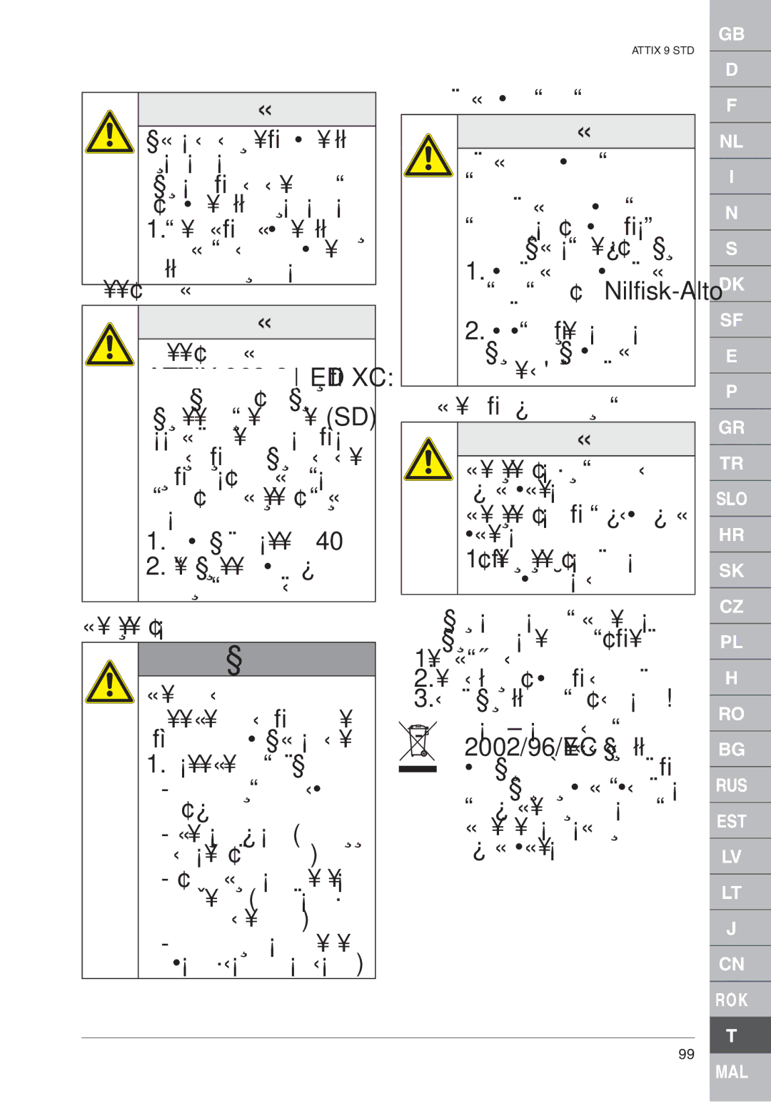 Nilfisk-ALTO ATTIX 961-01 quick start √‡∑«- ¥ÿÕÕ¿π-√- ‘Ëß ª√ 