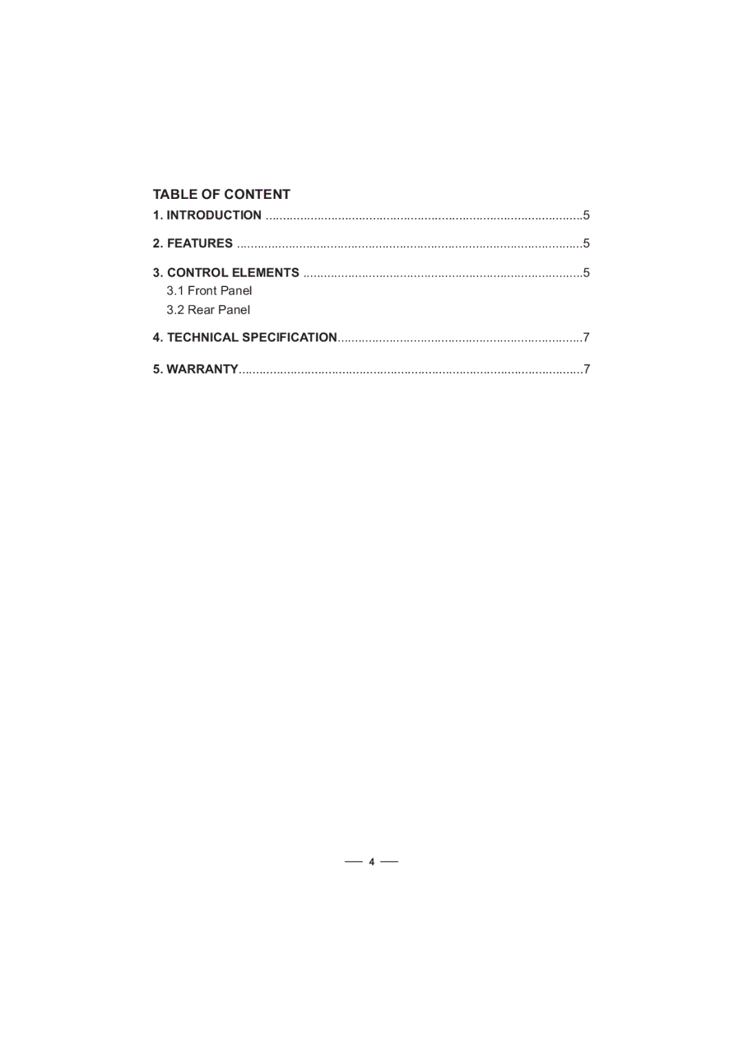 Nilfisk-ALTO A500.2 user manual Table of Content 