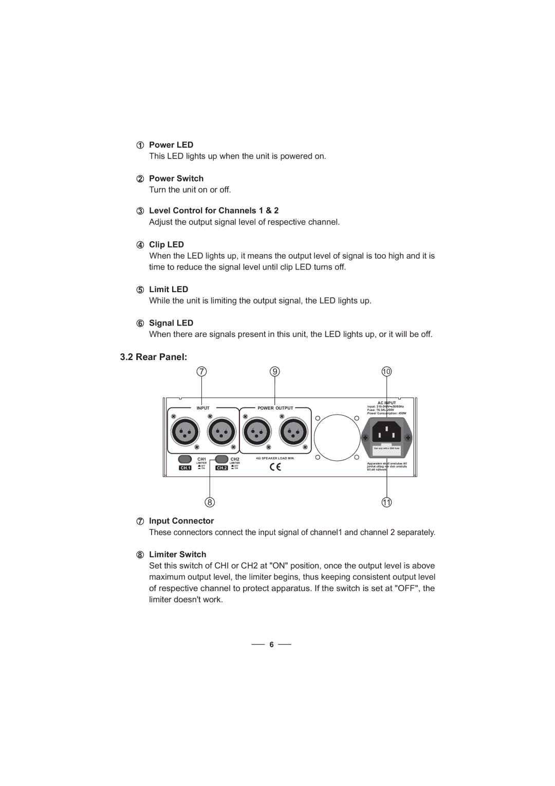 Nilfisk-ALTO A500.2 user manual Rear Panel 