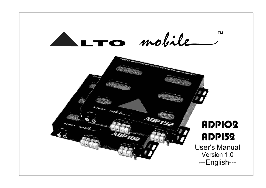 Nilfisk-ALTO user manual ADP102 ADP152 