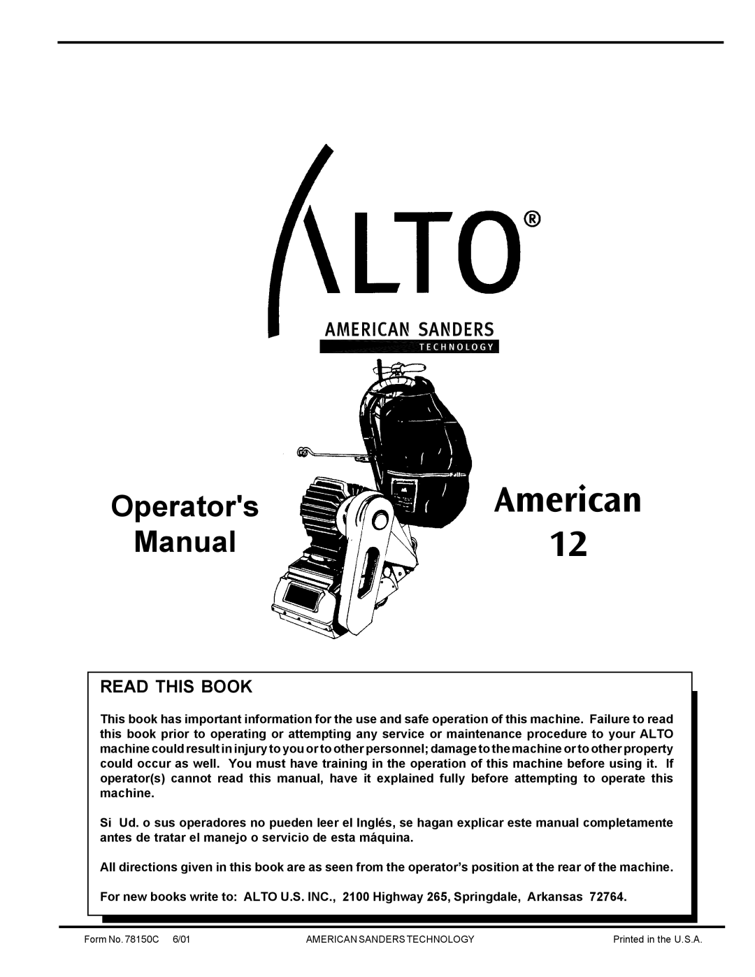 Nilfisk-ALTO American 12 manual 